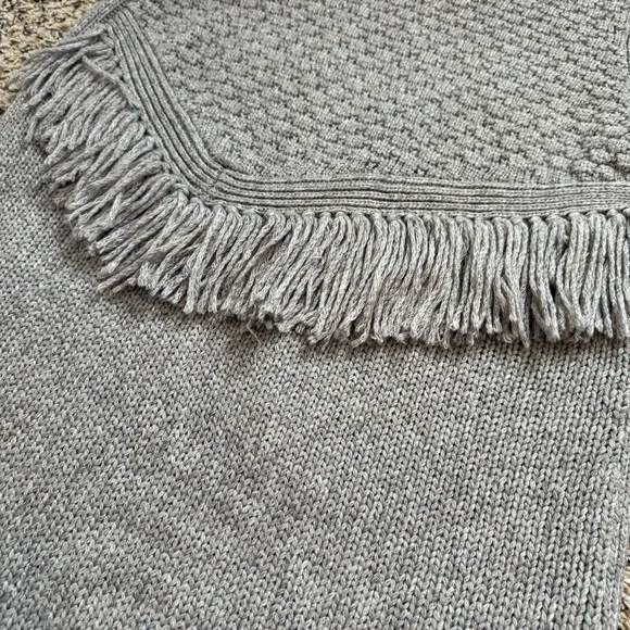 Nomad by Morgan Carper Women’s Grey Knit Tassel Turtleneck Sleeveless Dress Med - Picture 10 of 14